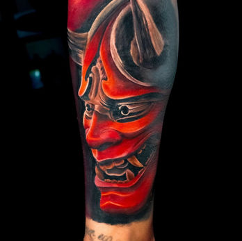 Realistic Hannya Mask Tattoo - mgx.ink Jacksonville Tattoo Artist