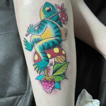 Traditional Frog Tattoo