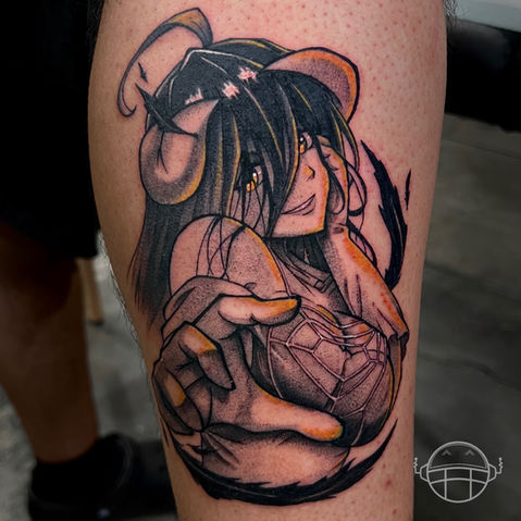 Anime Blackwork Tattoo Brandom Jacksonville Tattoo Artist