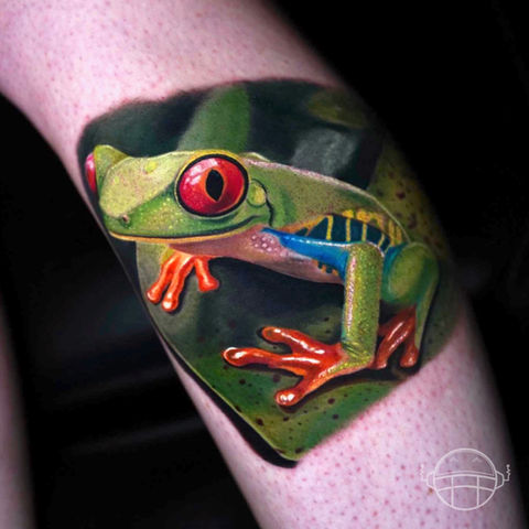 Color Realism Frog Brandom Jacksonville Tattoo Artist