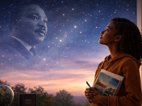 Young person reflecting on Dr. King's dream