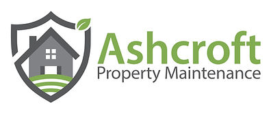 A logo of a shield with a house in green and grey