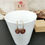 Miniature : Boucles d'oreilles chocolat et or