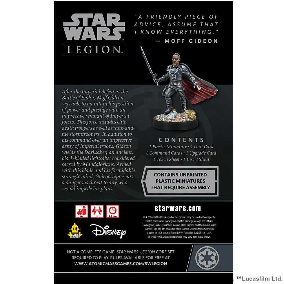 Thumbnail: Star Wars Legion: Moff Gideon Commander Expansion