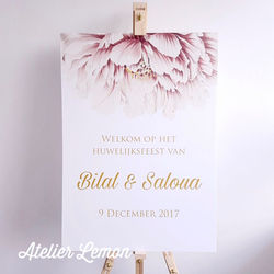 Gedrukte welkomstpaneel