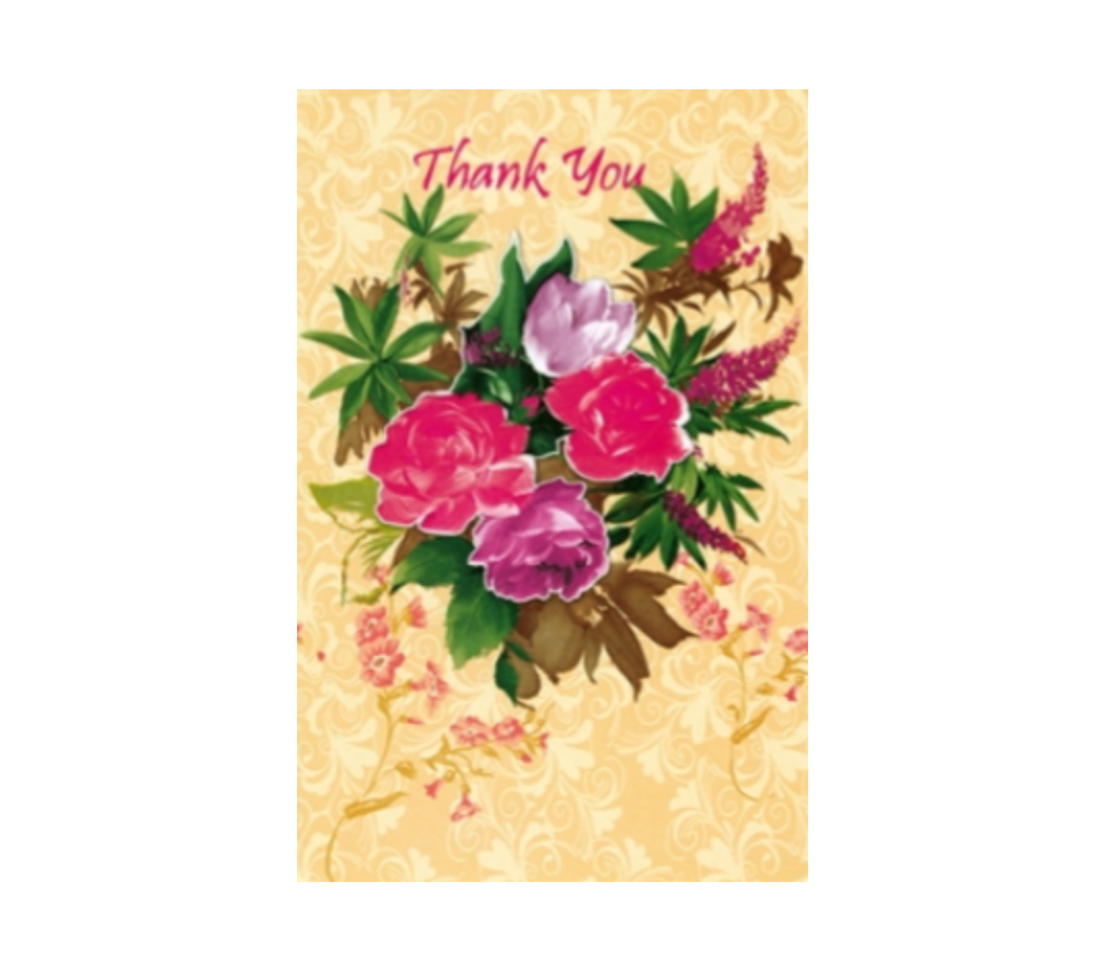 Thank You Card (Pink Floral). SKU #RMGC-120.