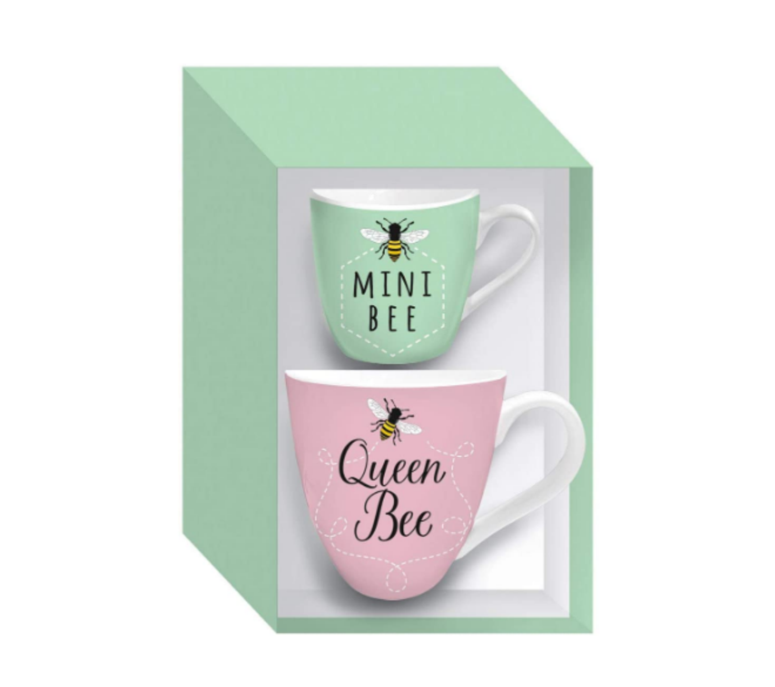 Queen Bee Mini Bee Mommy & Me Mug Gift Set Gift Boxed. SKU #VGMD-027.