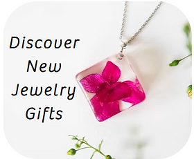 Discover New Jewelry Gifts. Preserved fuchsia flower pendant necklace.
