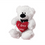 Miniatura: Plush Polar Bear holding I love you heart on white background, SKU MGPL15.