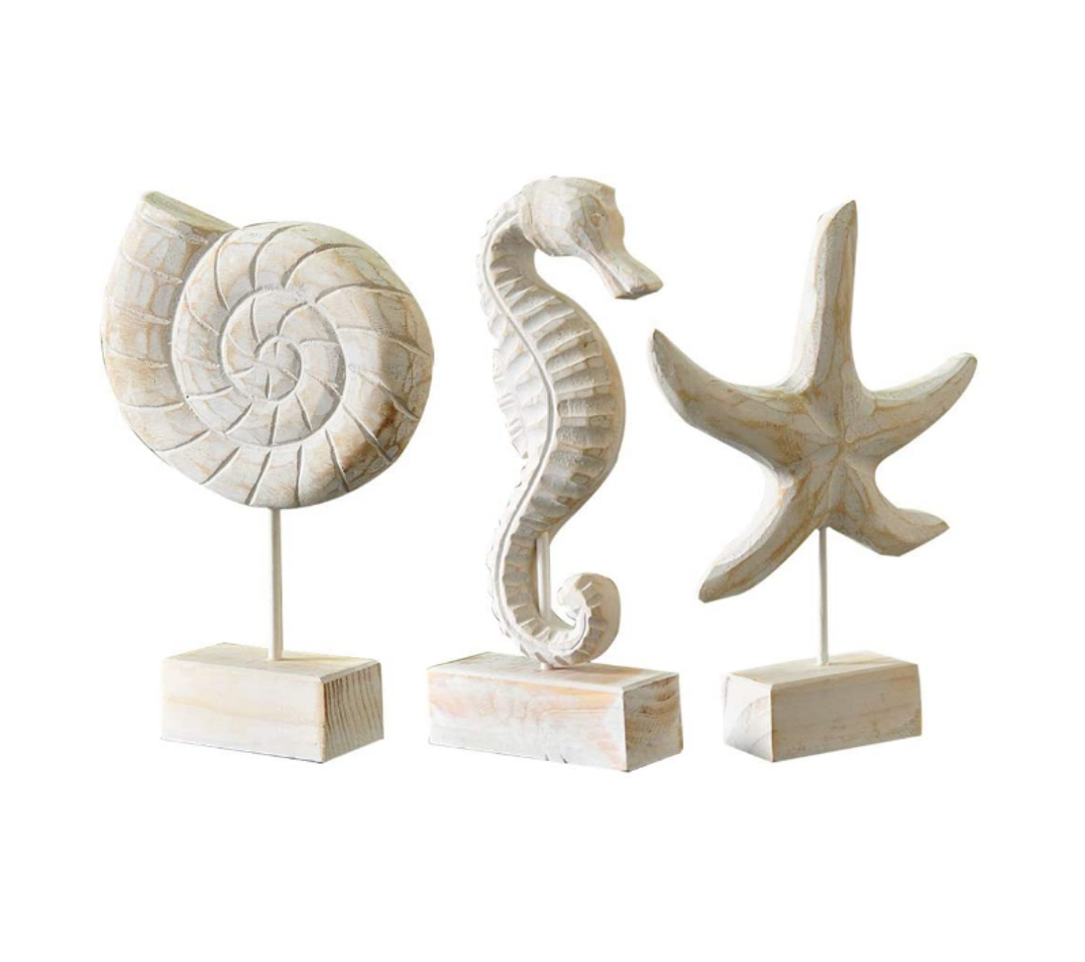 Handmade Nautical Theme Figurines, Set of 3
