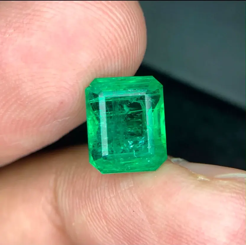 Thumbnail: 4.38 Ct Natural Afghan Emerald IGI Certified Emerald Cut Loose Gemstone
