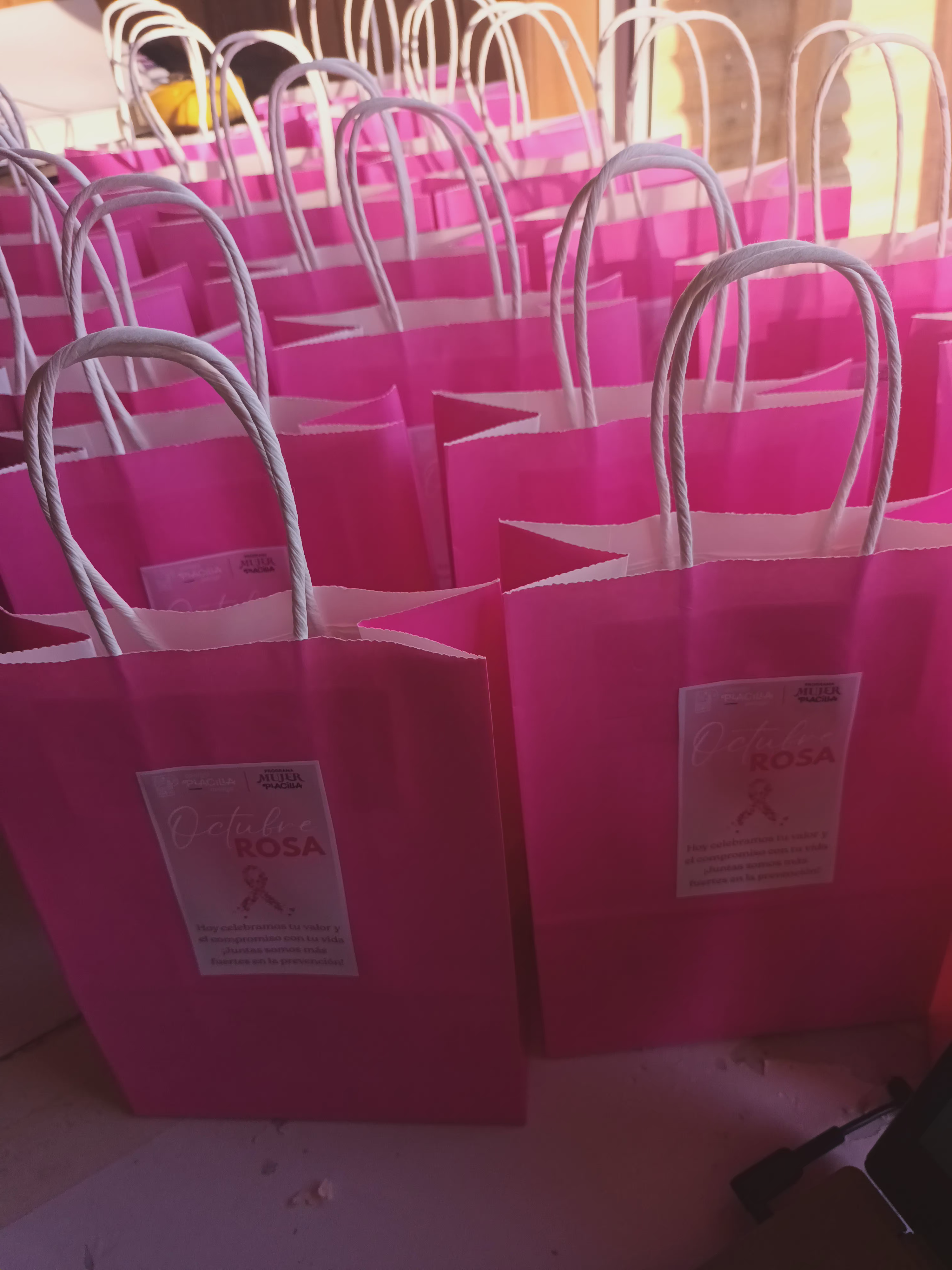 Set de autocuidado femenino con cremas, scrunchie y chocolates en bolsa de papel rosado – Amenidades BL