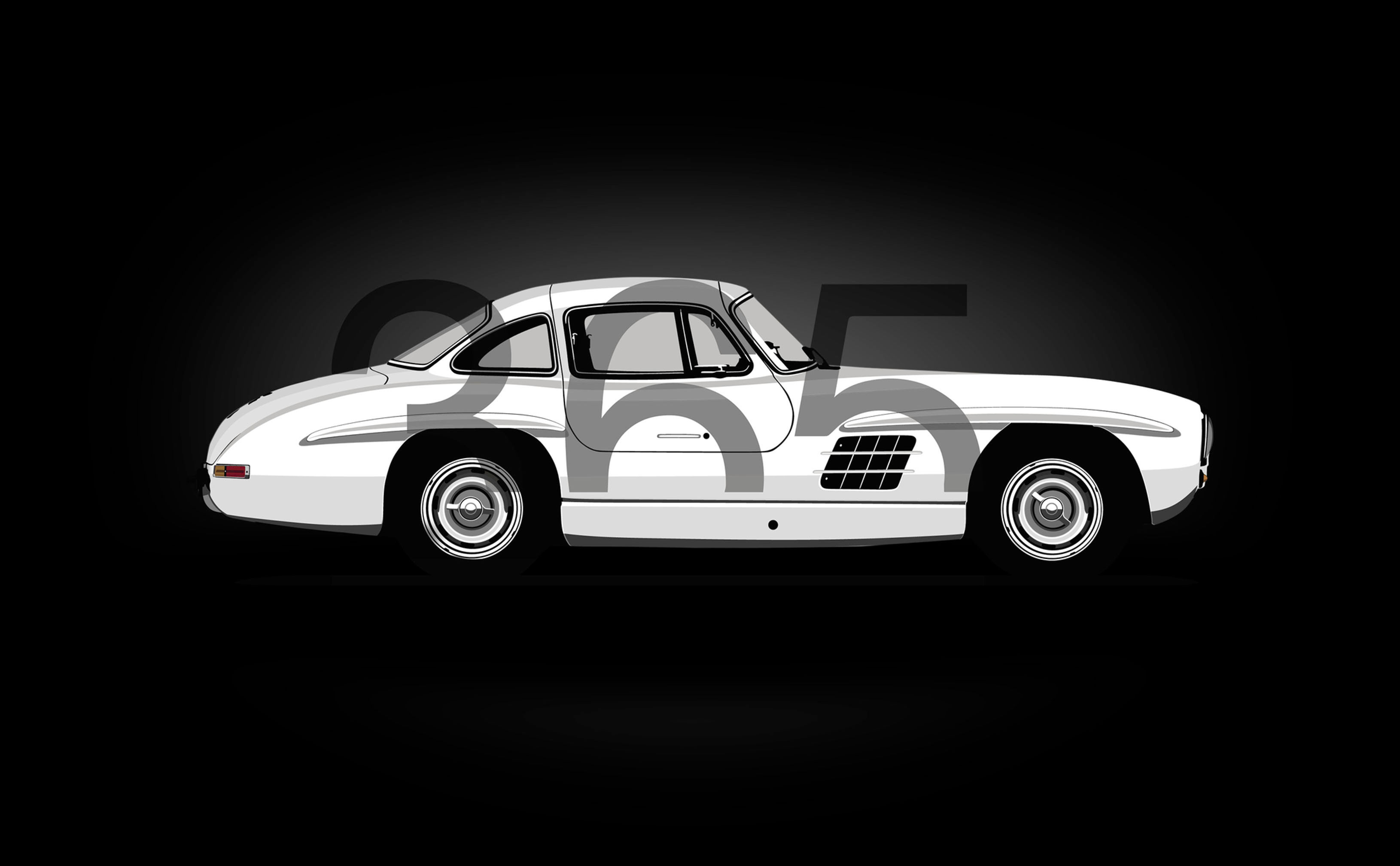 Silhouette Flügeltür Car Cover für Mercedes 300SL