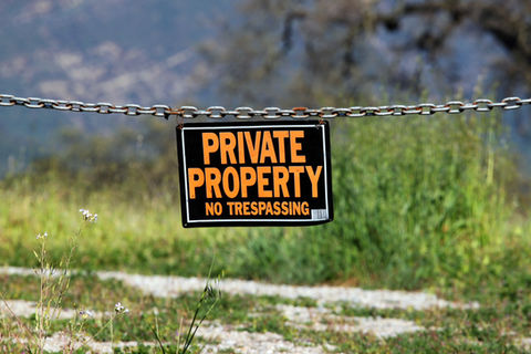 black orange white private property hanging sign.jpg
