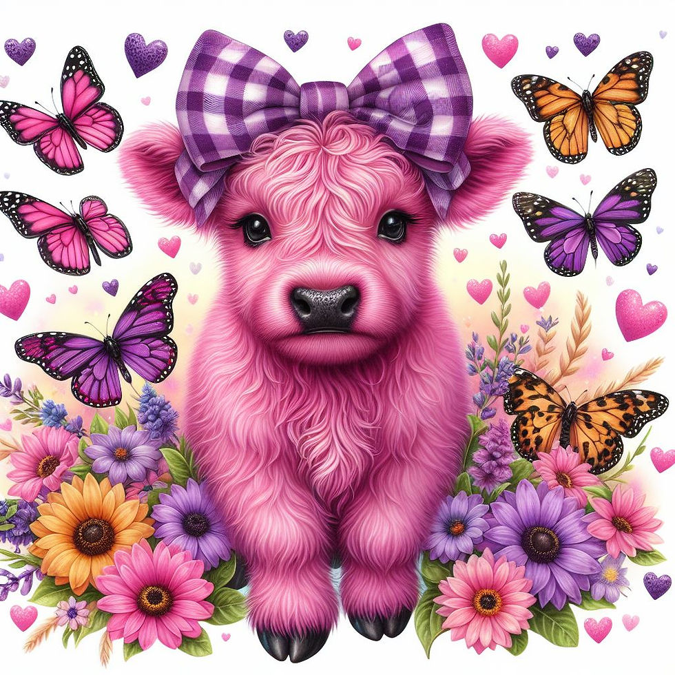 178T Purple highland cow