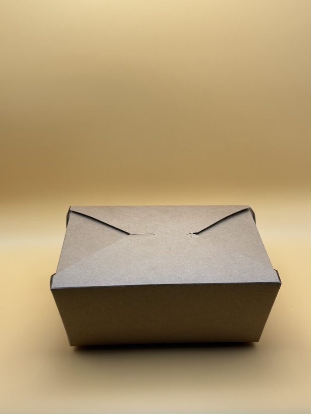 66 oz Kraft Brown Paper Take Out Food Containers - Microwaveable