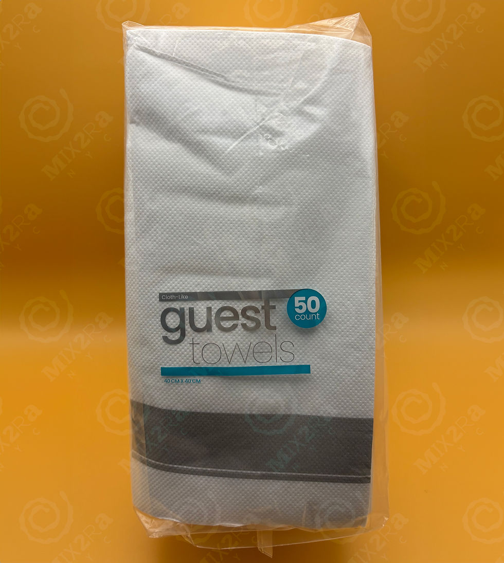 Disposable Cloth-Like Guest Towels 13" White With Silver Line