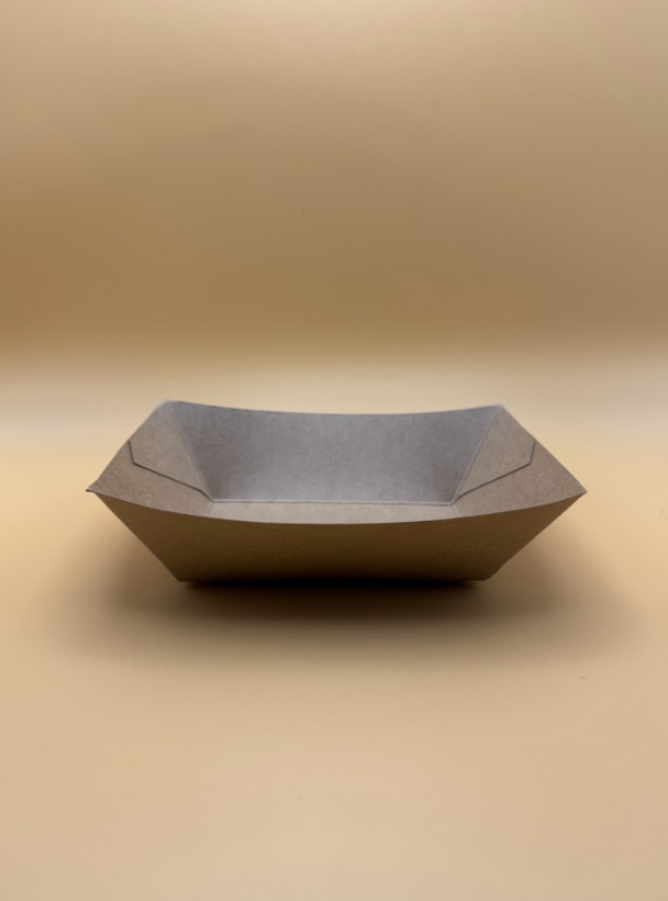 2LB Heavy Duty Disposable Brown Kraft Food Tray