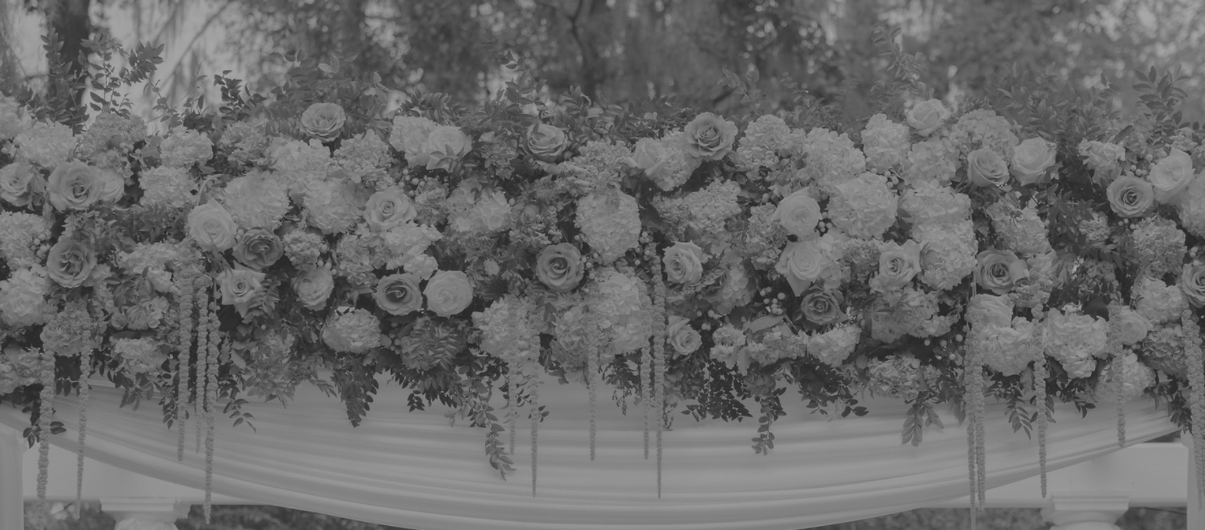 ceremony flowers at Mackey House