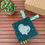 Miniature : Doudou Plat LOVE - DINOSAURE VERT ETOILE (#360)
