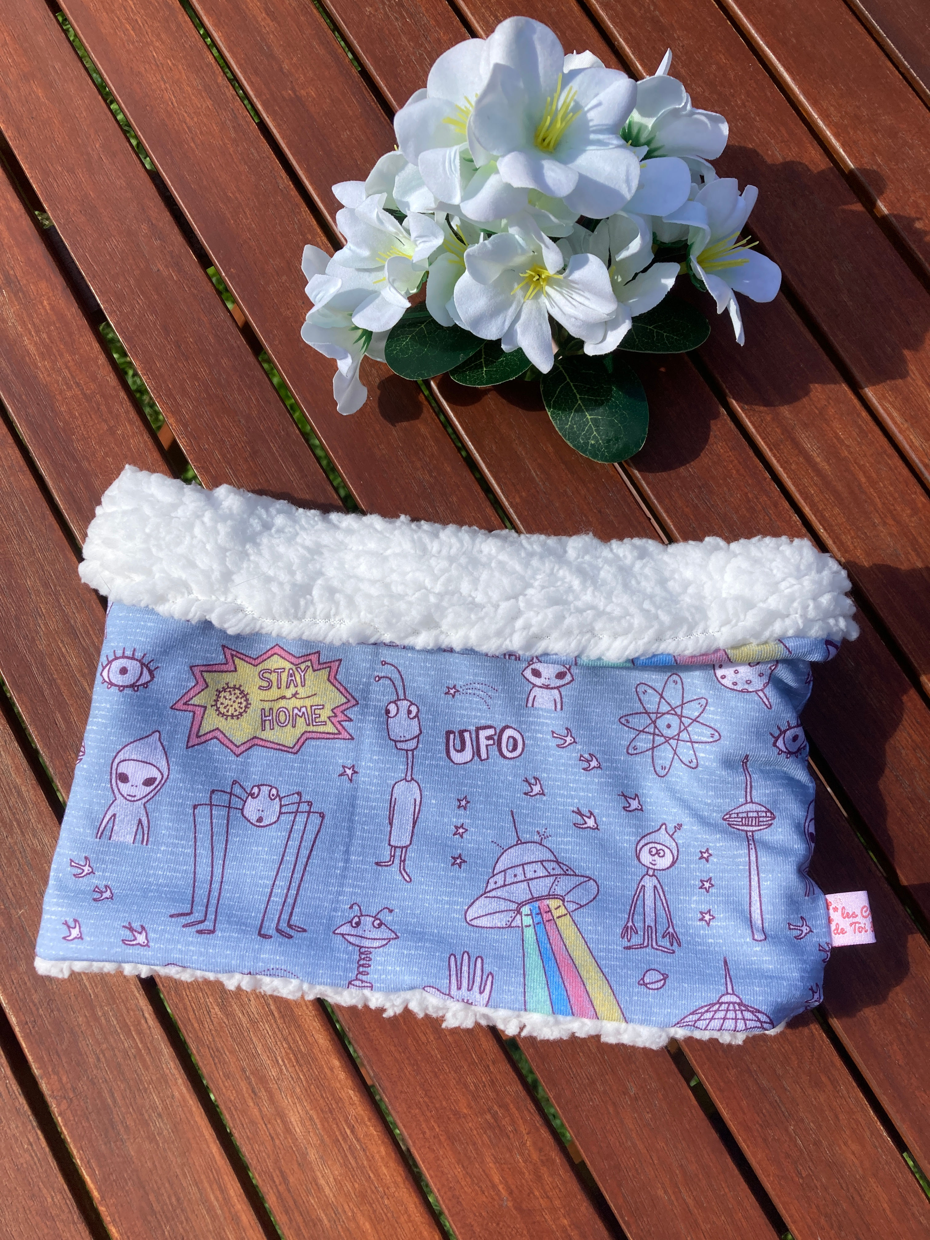 Snood, tour du cou chaud ALIEN intérieur BLANC (#263)