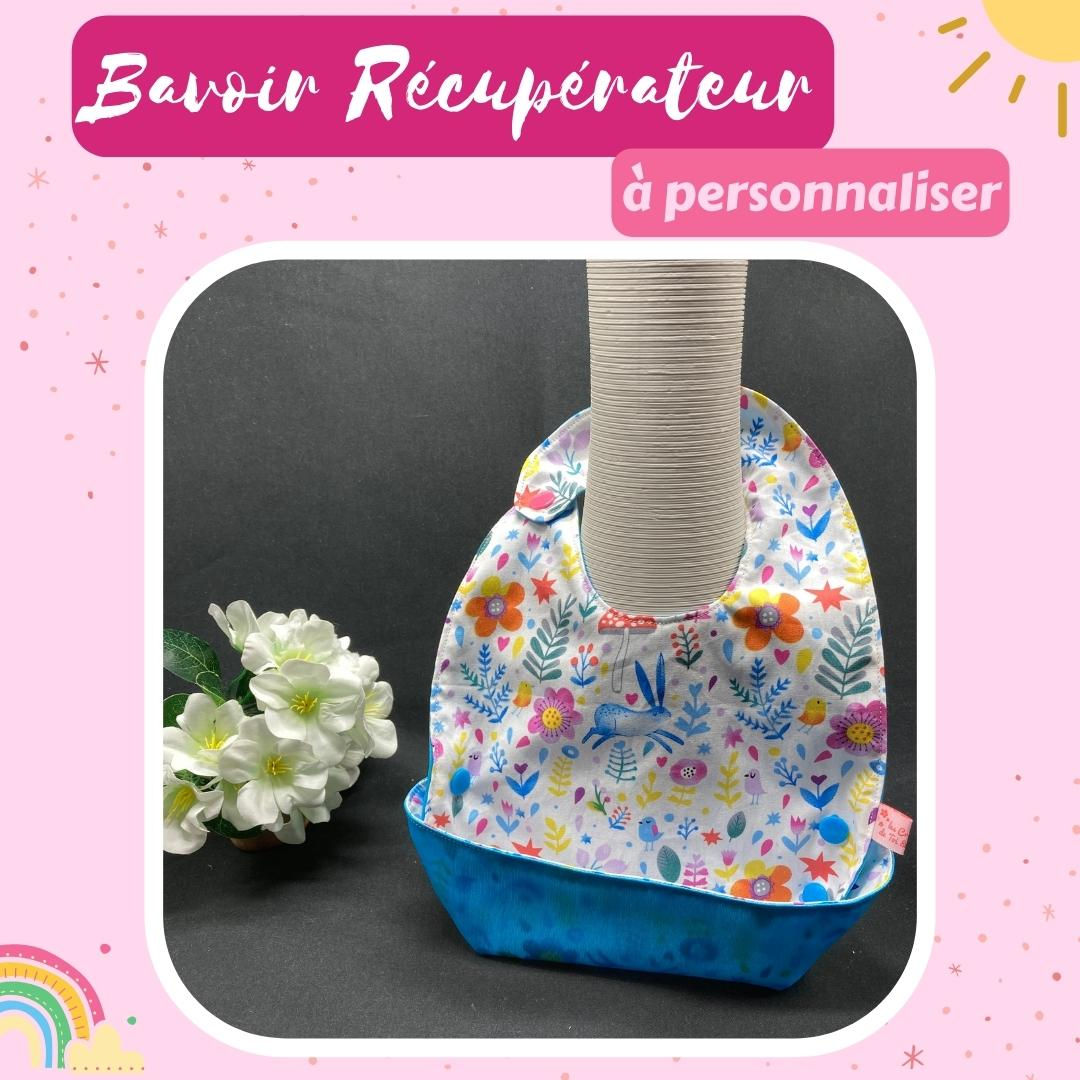 Bavoir imperméable avec réservoir amovible réversible - A PERSONNALISER