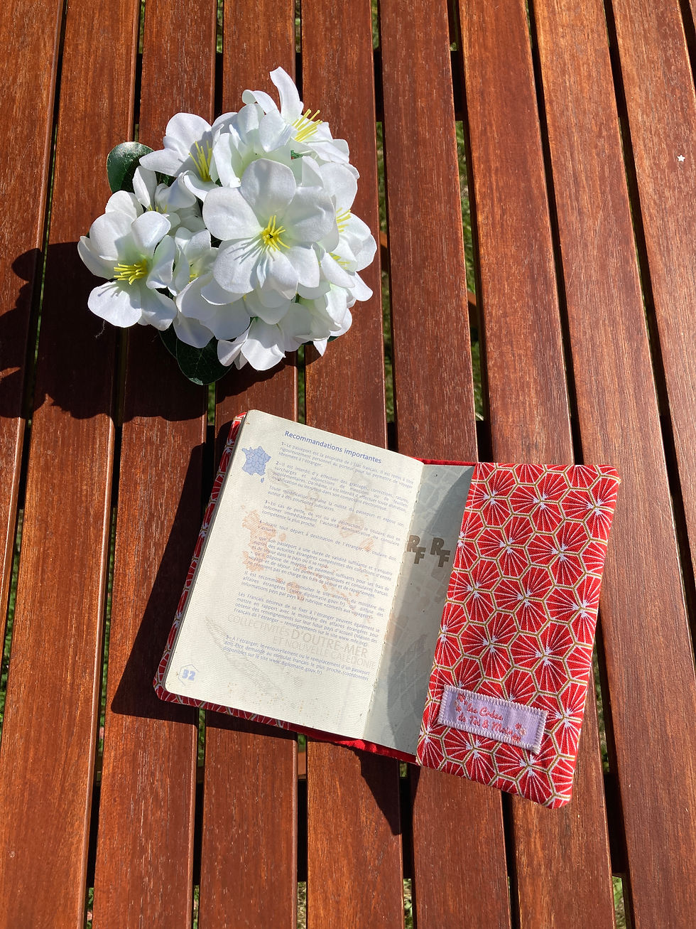 Miniature : Protège Passeport en Tissu Coton - A PERSONNALISER