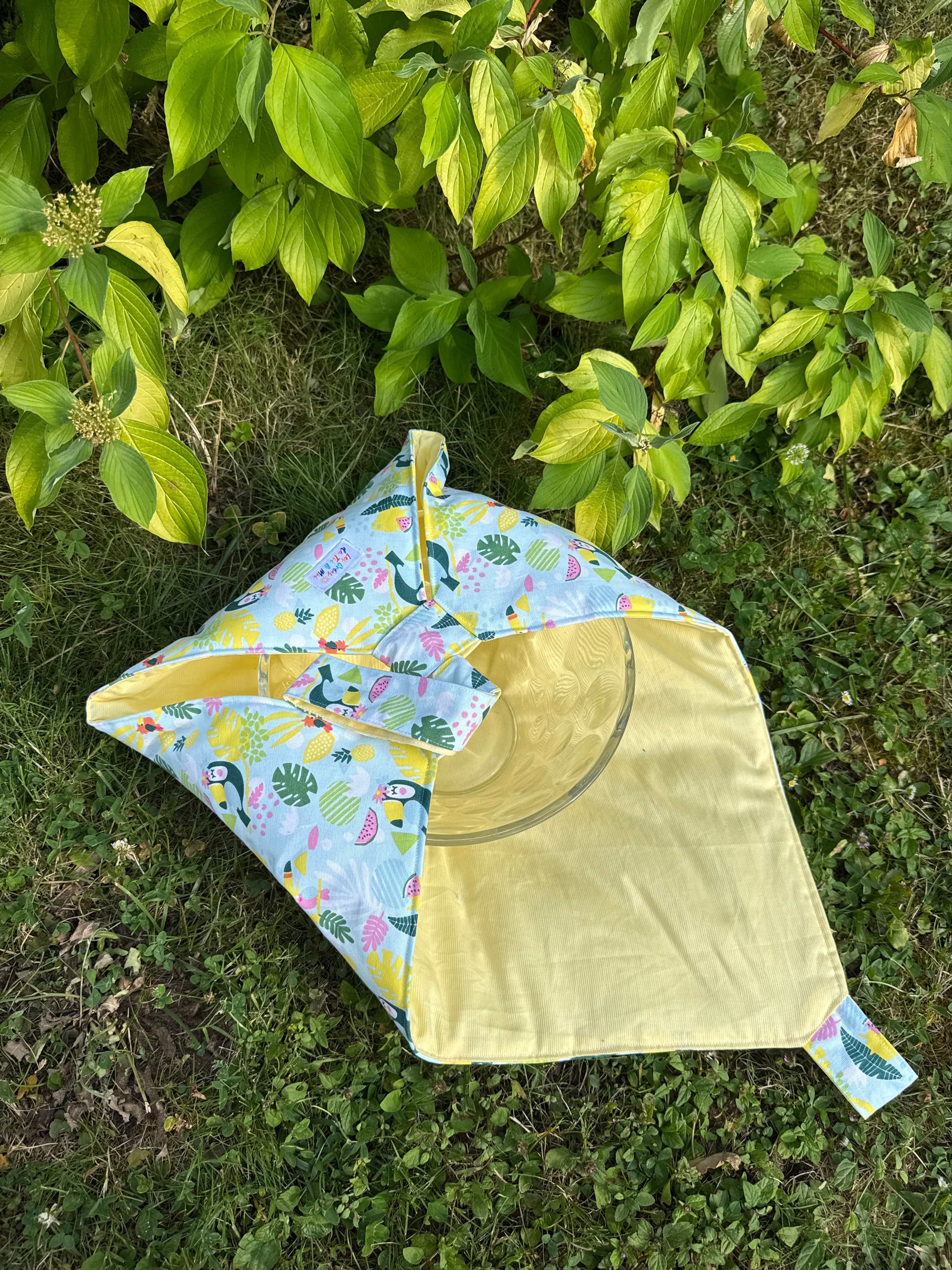 Sac à Saladier - Maxi Sac à Tartes molletonné - JUNGLE FUN JAUNE (1353)