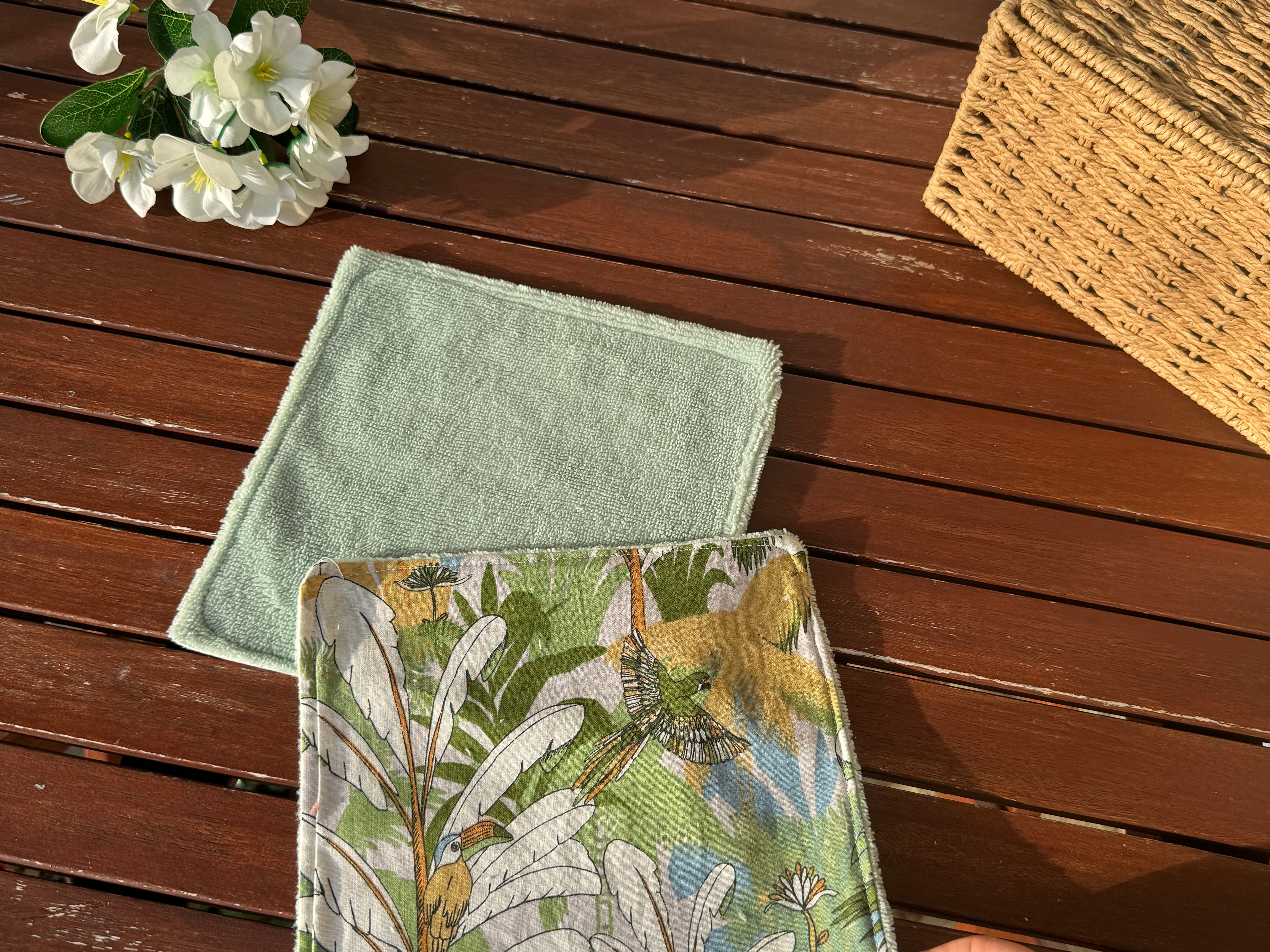 Essuie-Tout lavable / Serviette de Table - JUNGLE VERTE