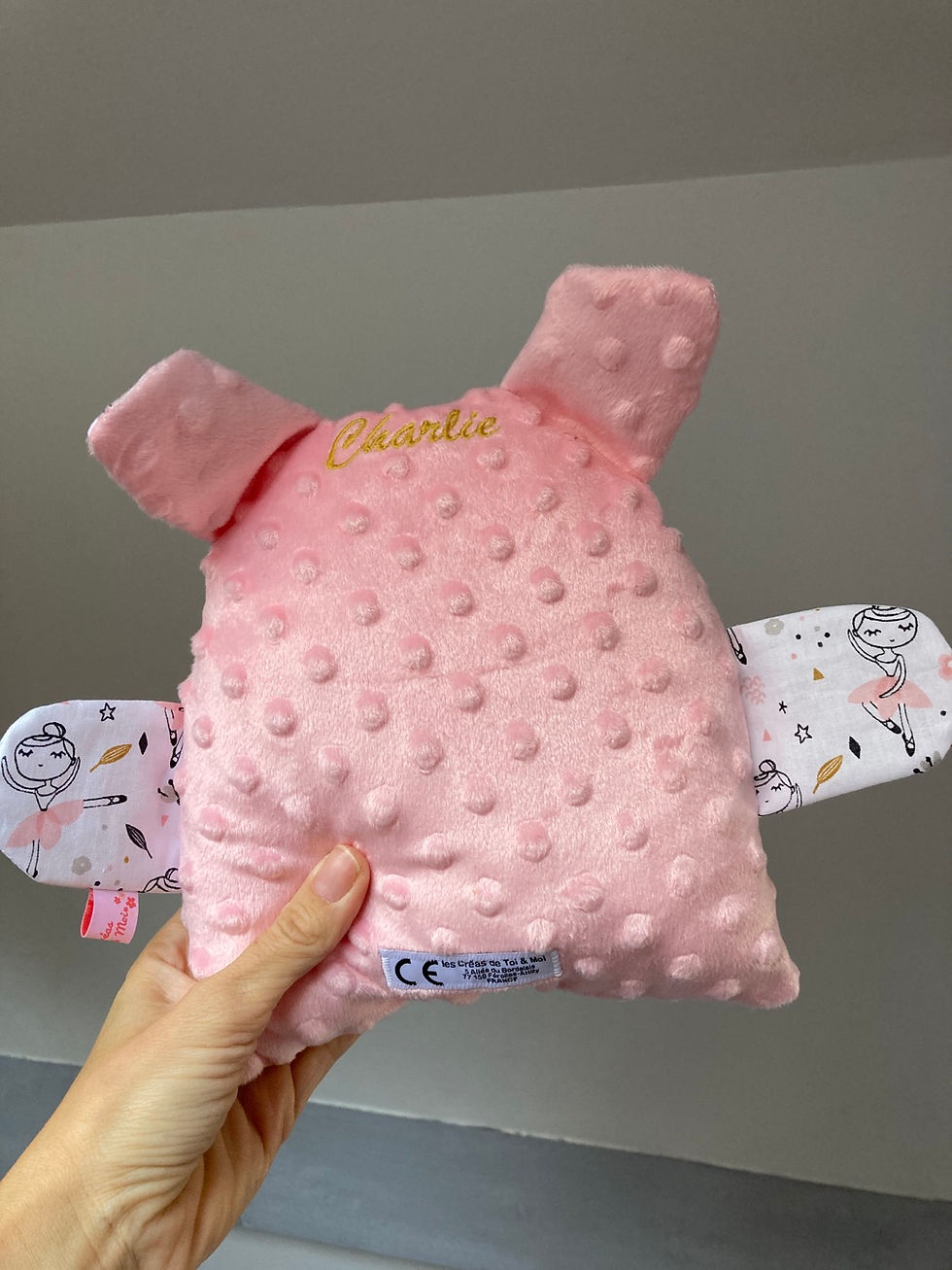 Miniature : Doudou CHAT MIGNON de Charlie - PRÉNOM BRODÉ