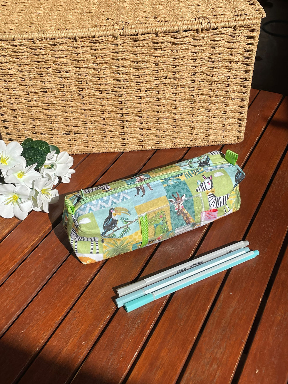 Miniature : TROUSSE d'école rectangulaire - JUNGLE VERTE (#510)