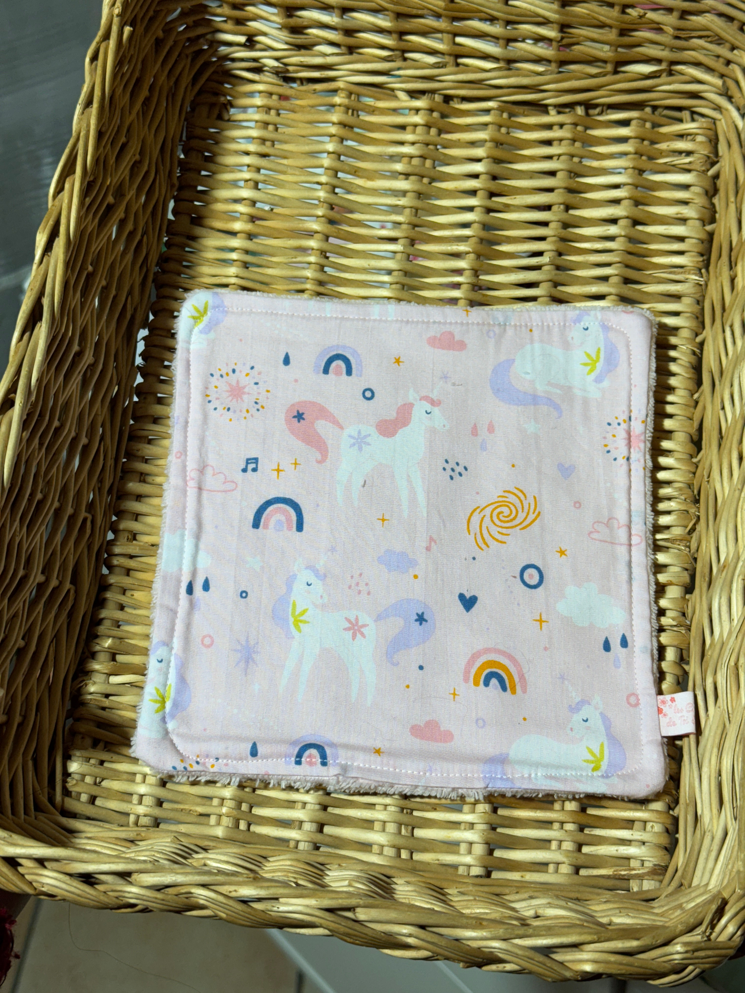 Essuie-Tout lavable / Serviette de Table - LICORNE ROSE