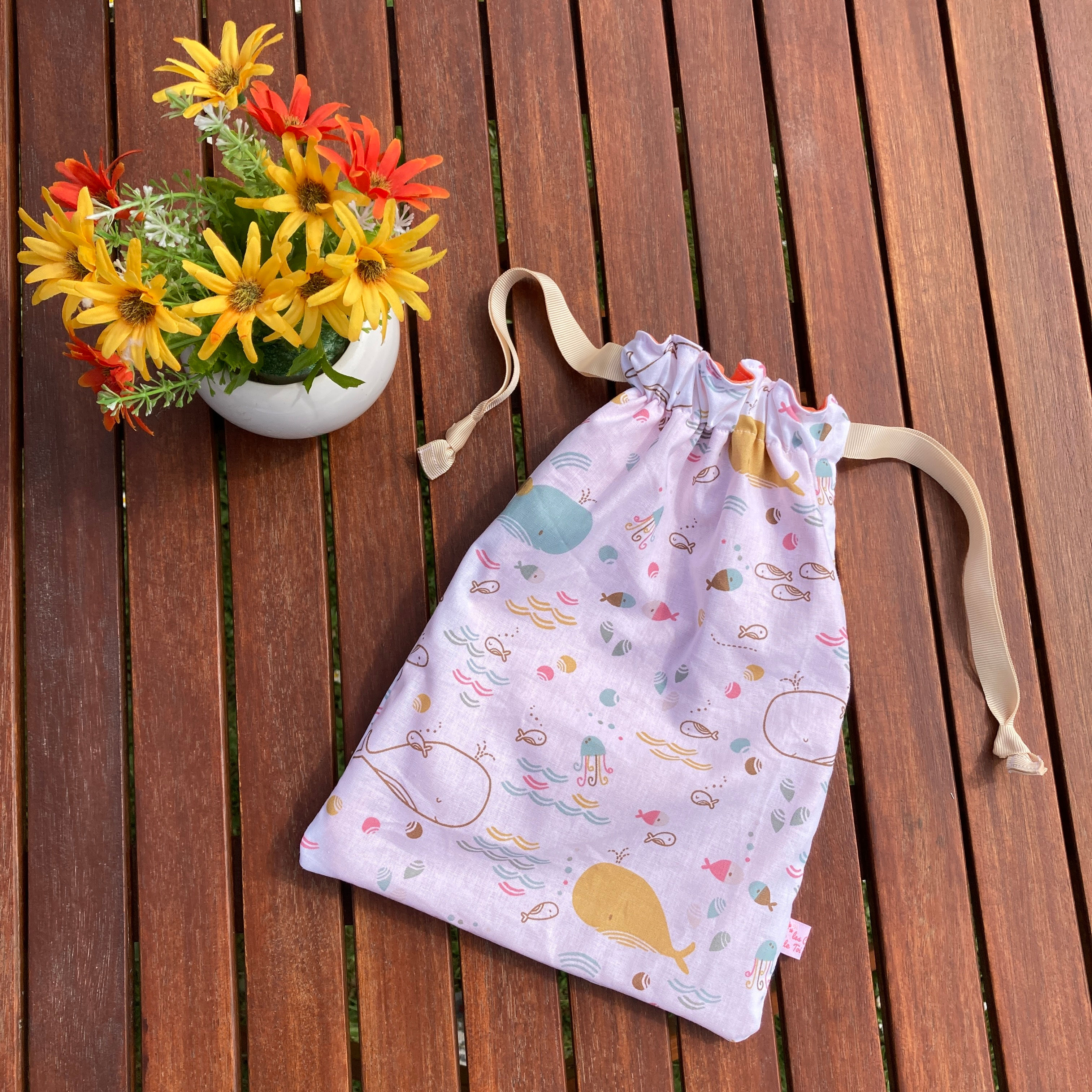 25x35cm - Sac imperméable pour maillot de bain piscine - MARIN CLAIR ORANGE