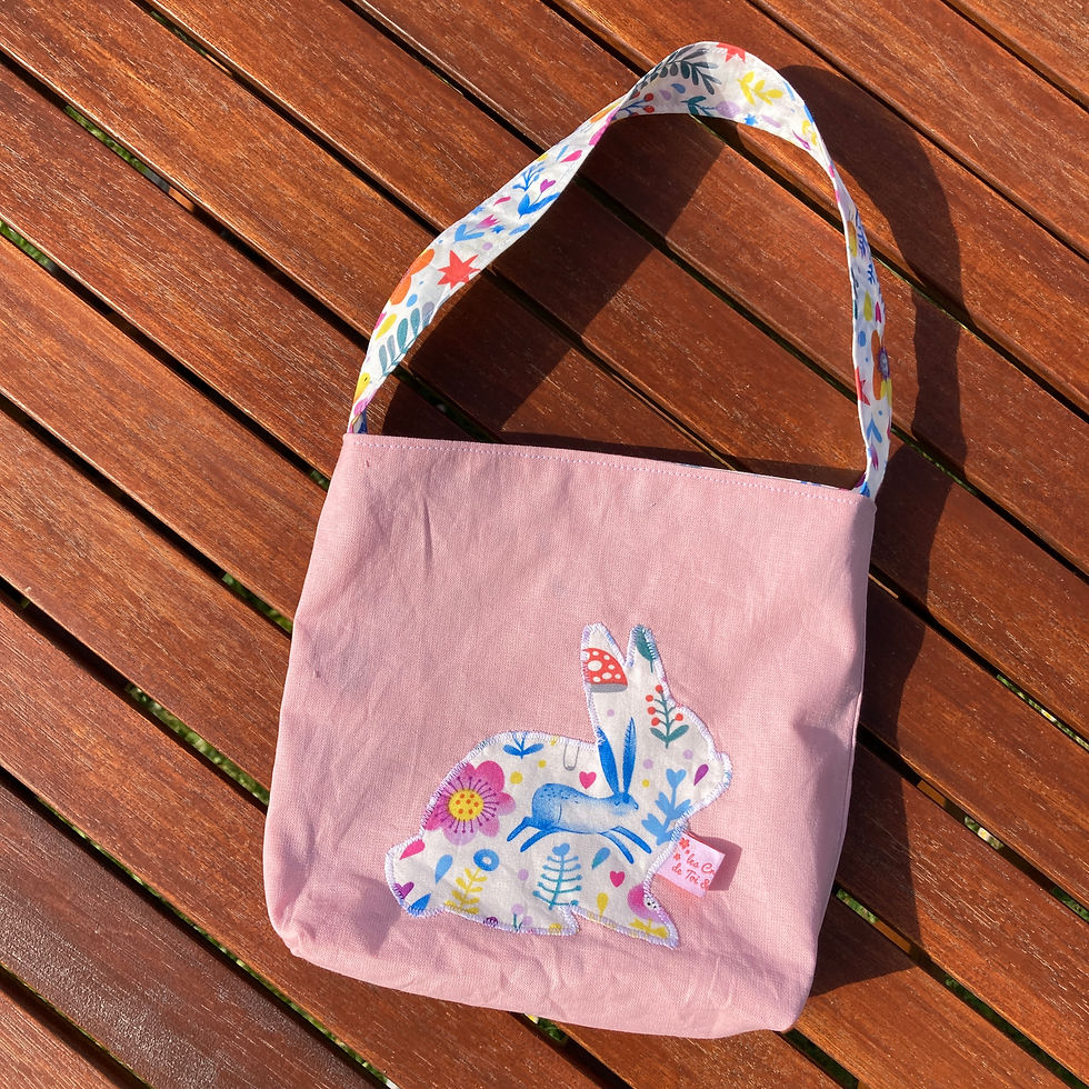 Miniature : Sac de Pâques ROSE pour ALICE pour aller chercher les oeufs !