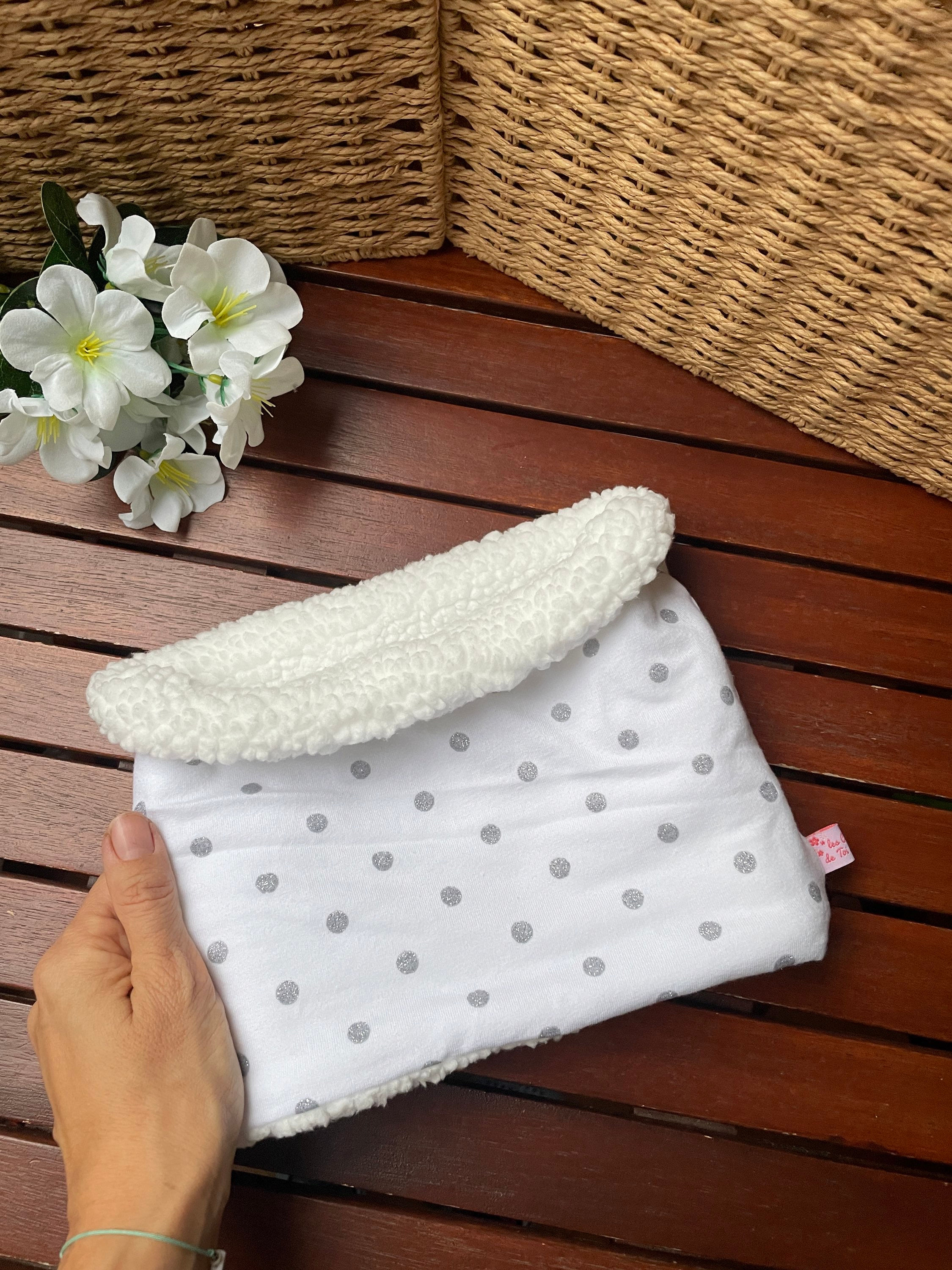 Snood, tour du cou chaud POIS ARGENTÉ (#635