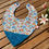 Miniature : Bavoir imperméable BANDANA avec éponge - GINGKO et BLEU