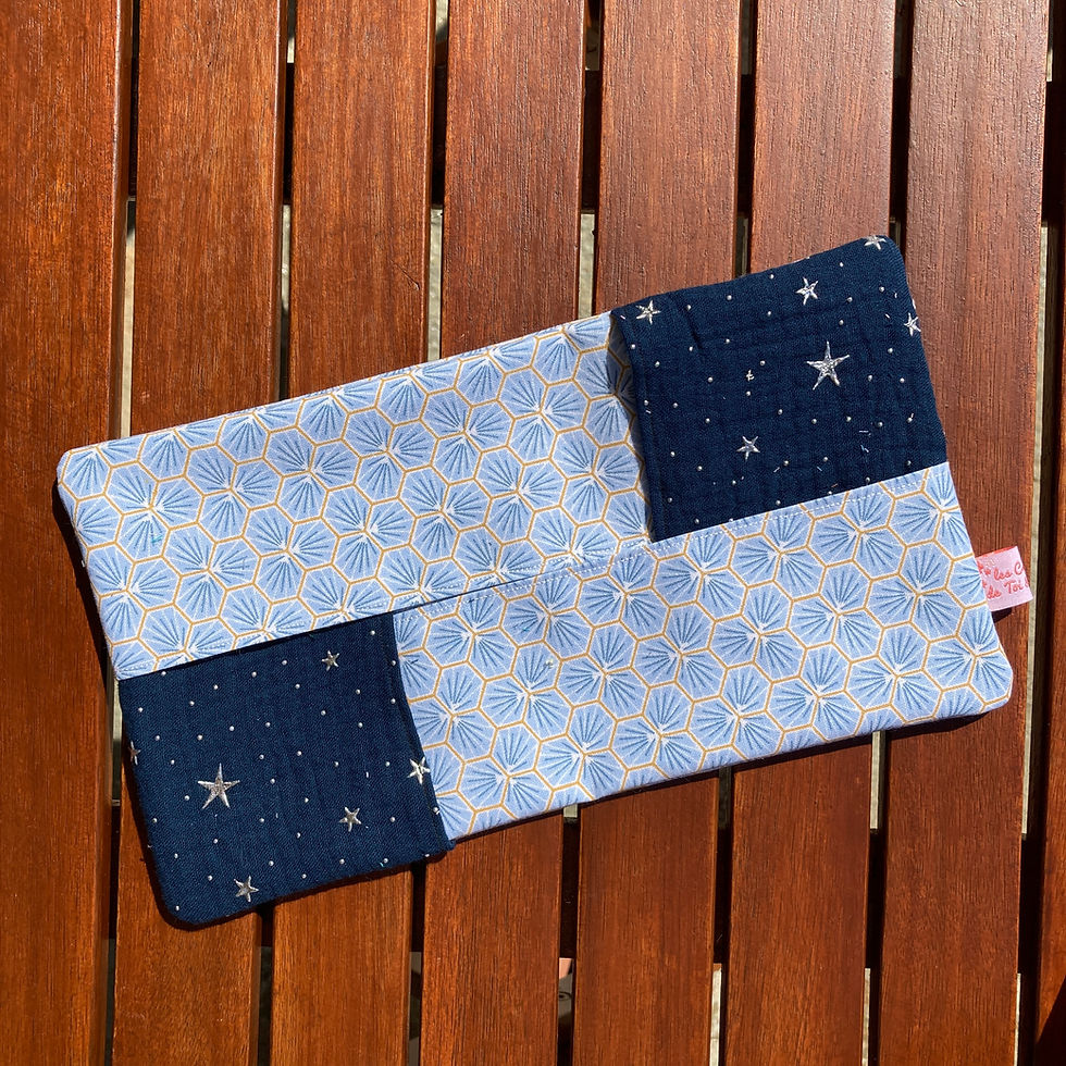 Miniature : Housse à Mouchoirs en Papier - Motif Japonais Bleu Ciel