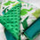 Miniature : Couverture DINOSAURE VERT en tissu doux Minky et coton, env. 92x72cm