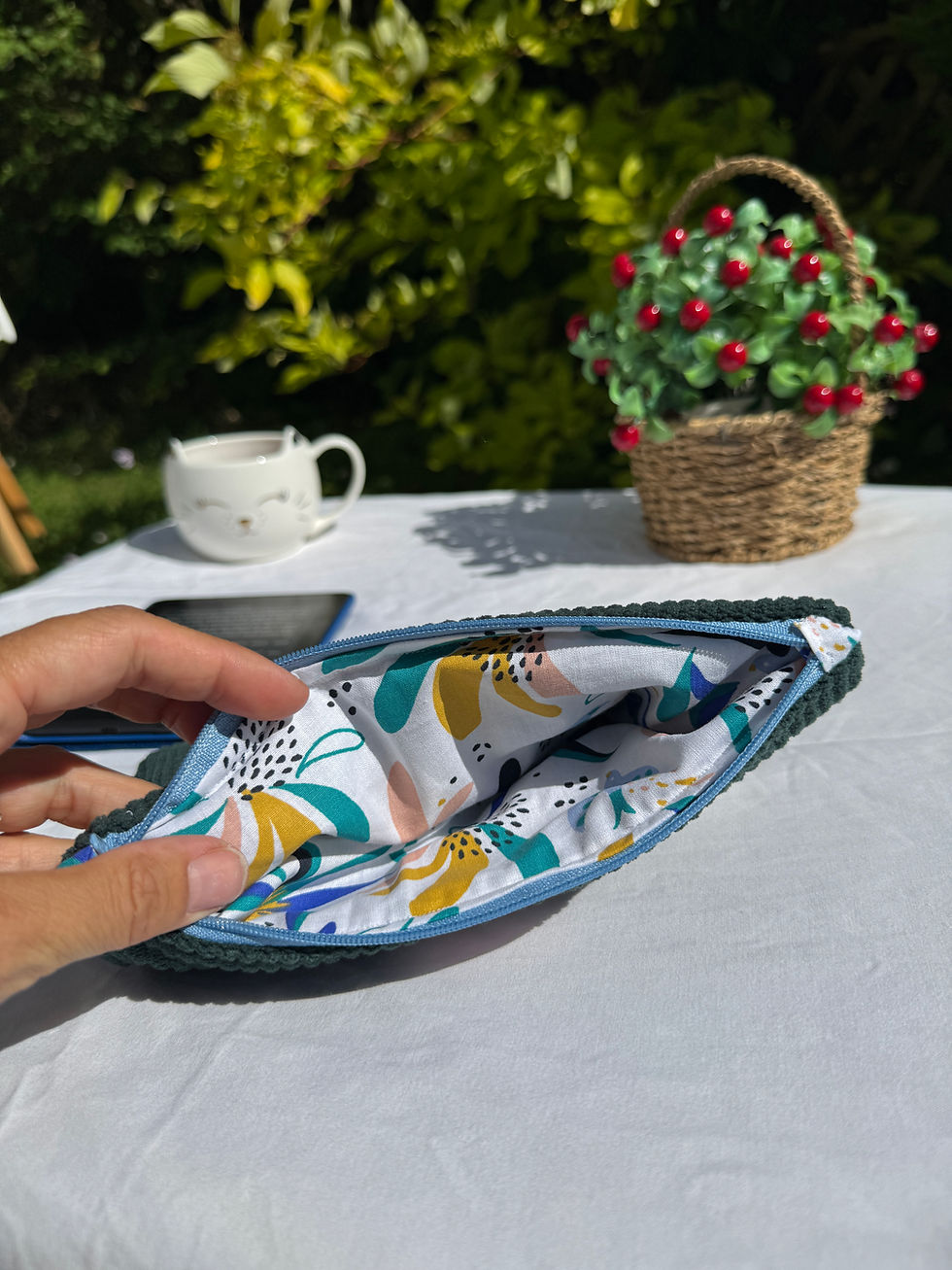 Miniature : Pochette Molletonnée "Maman d'Amour" -  OISEAUX BLEUX (#743)