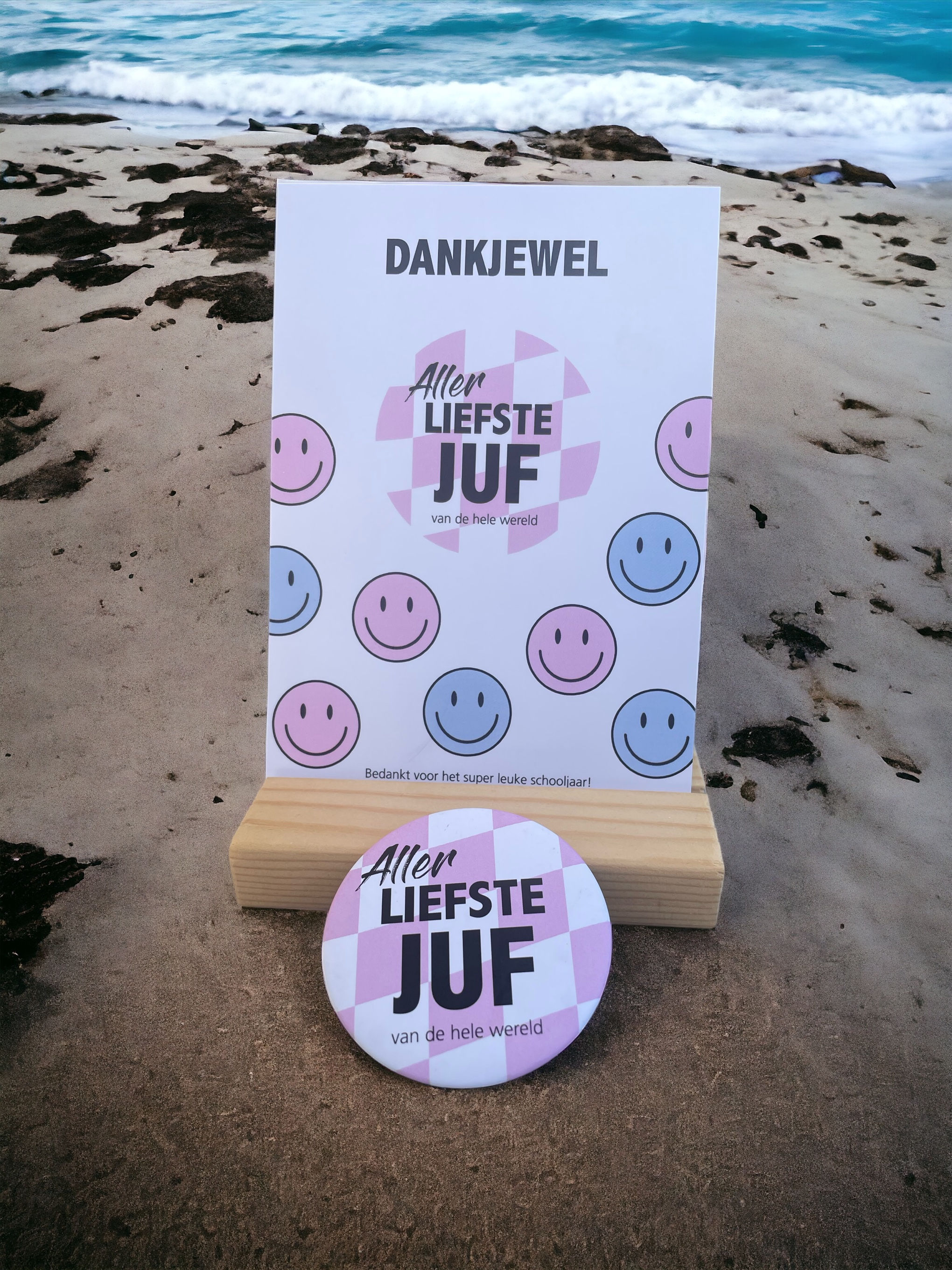 Kaart+ button Allerliefste juf