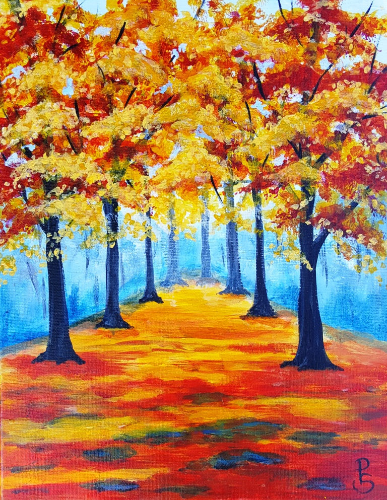 CORKS & CANVAS "Fall Walk"