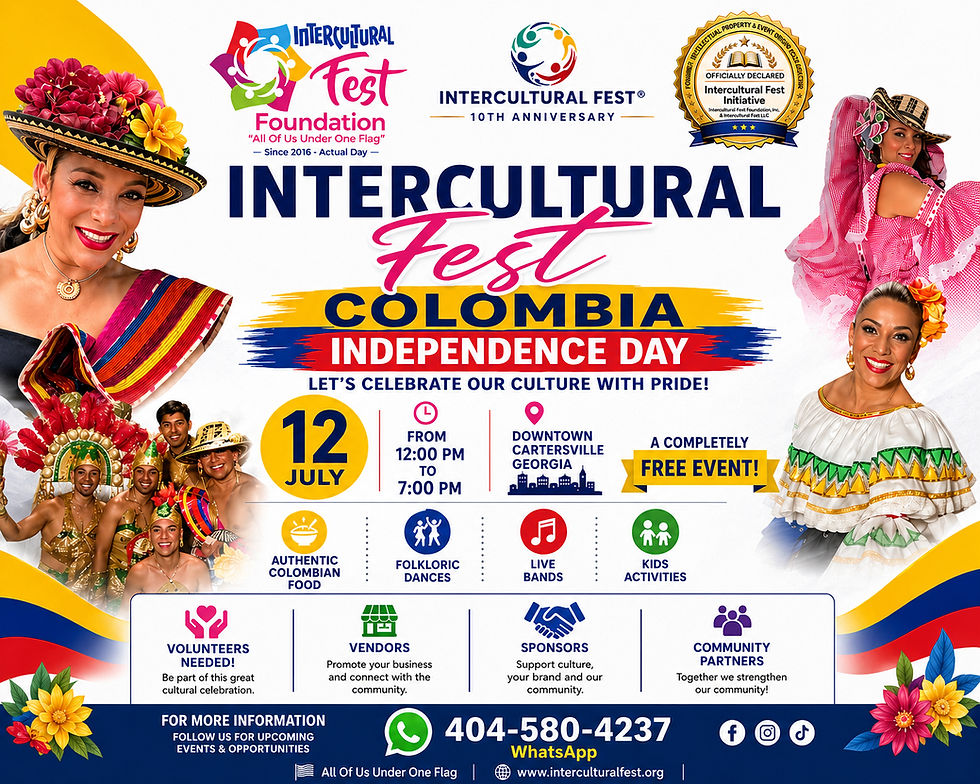 Intercultural Fest® Colombia Independence Day 2026 – FREE Festival