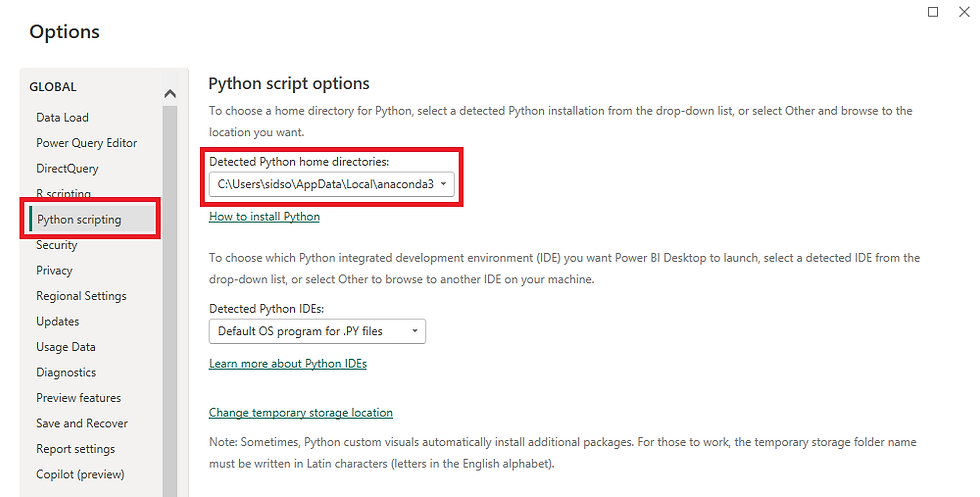 Power BI Desktop Pyhton Scripting