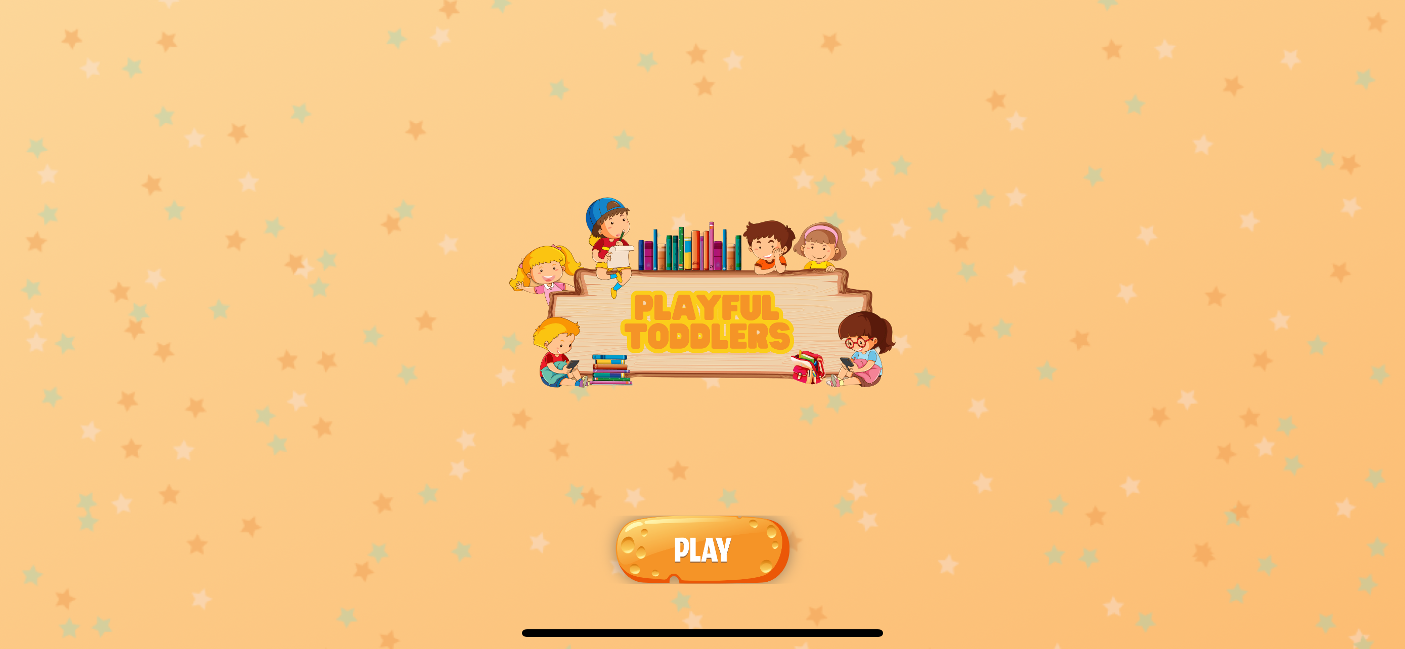 Playful toddler-friendly app interface with a cheerful and interactive design.