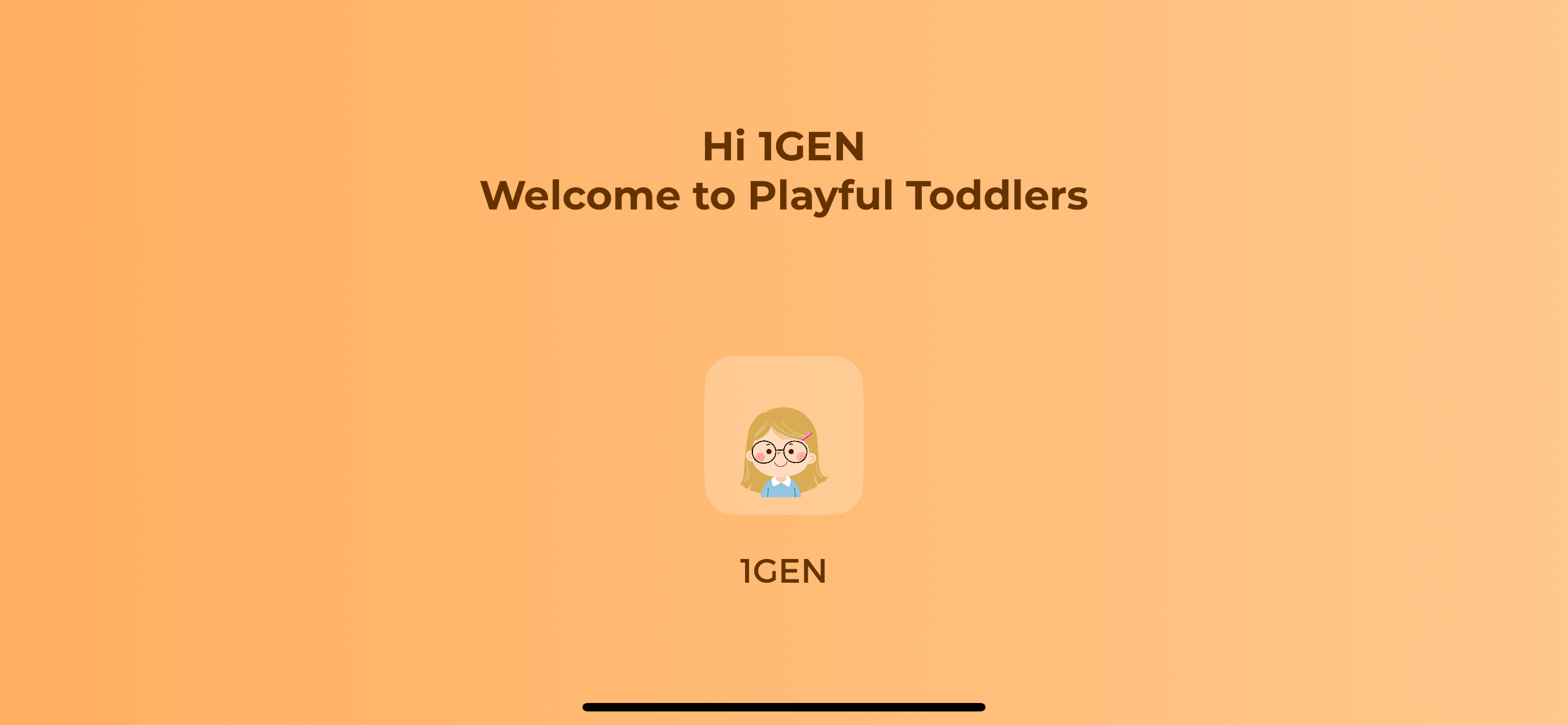 Colorful and engaging toddler app login screen with playful design, welcoming young users with interactive elements.
