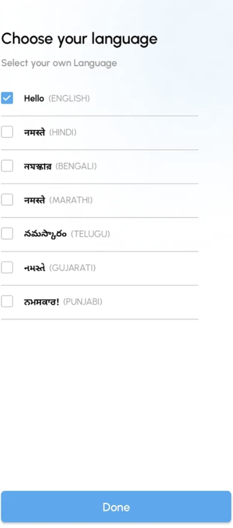 NANO Money App supporting multiple languages, ensuring accessibility and ease of use for diverse users worldwide.