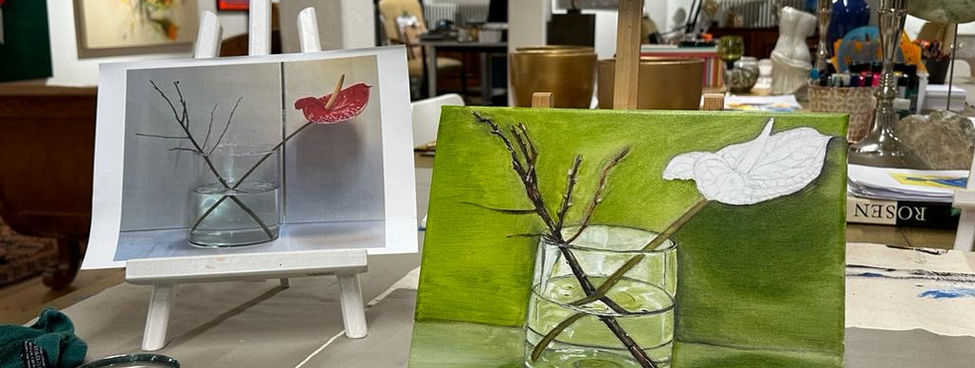 Private drawing class — still life portfolio coaching at AtelierRoshi Baar Zug