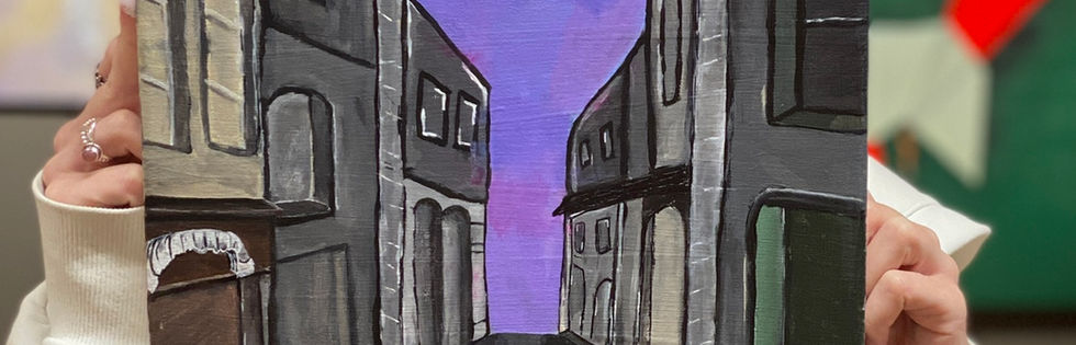 Children’s art class — painting created during AtelierRoshi painting class in Baar Zug
