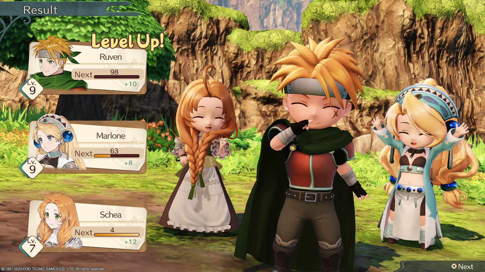 Level Up Screen