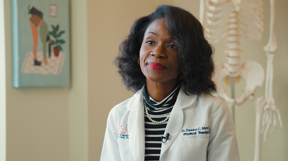 Doctor being interviewed for a brand story.